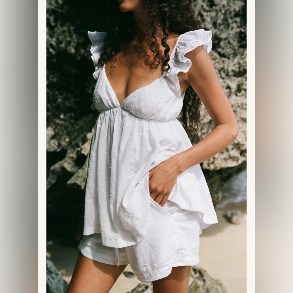 Piyama Goldie Sleep Set - Cotton Voile - White Swiss Dot